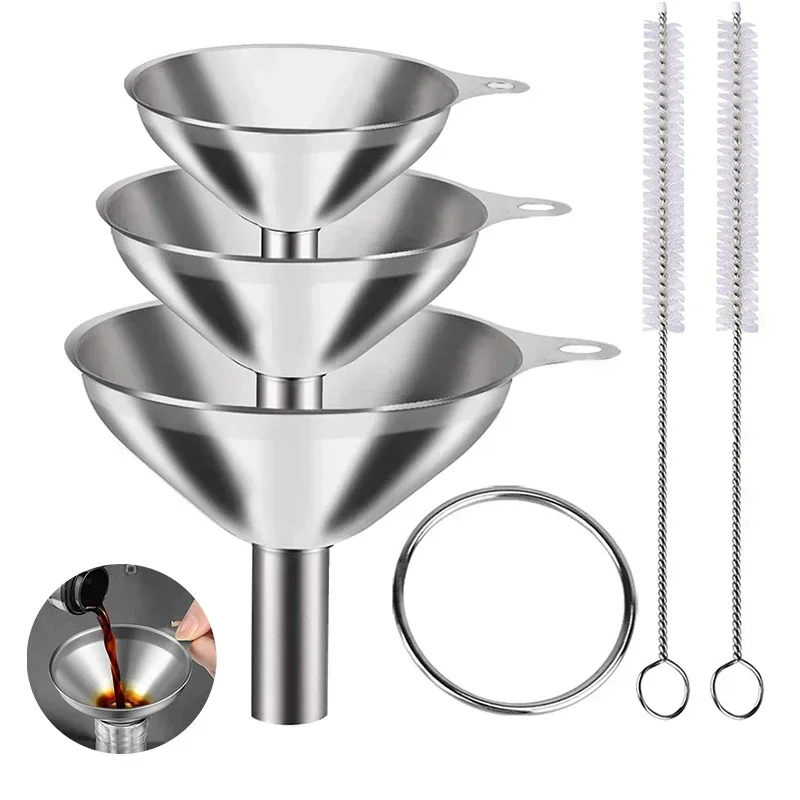 Kitchen Baking Essentials - 3/5 stuks roestvrijstalen keukentrechters set food