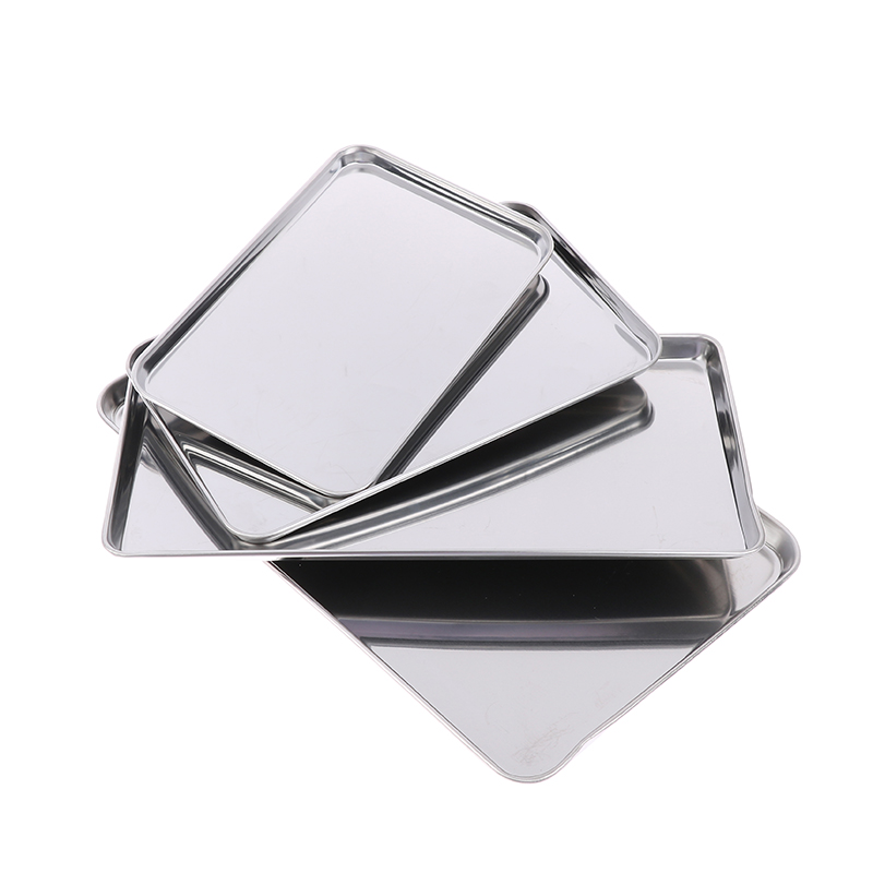 Kitchen Baking Tray Organiser - 1Pc Roestvrij Staal Dienblad Rechthoek Plaat