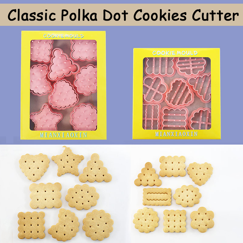Kitchen Baking Cookies - 8-delige schattige klassieke koekjesvormen driehoek, cirkel,
