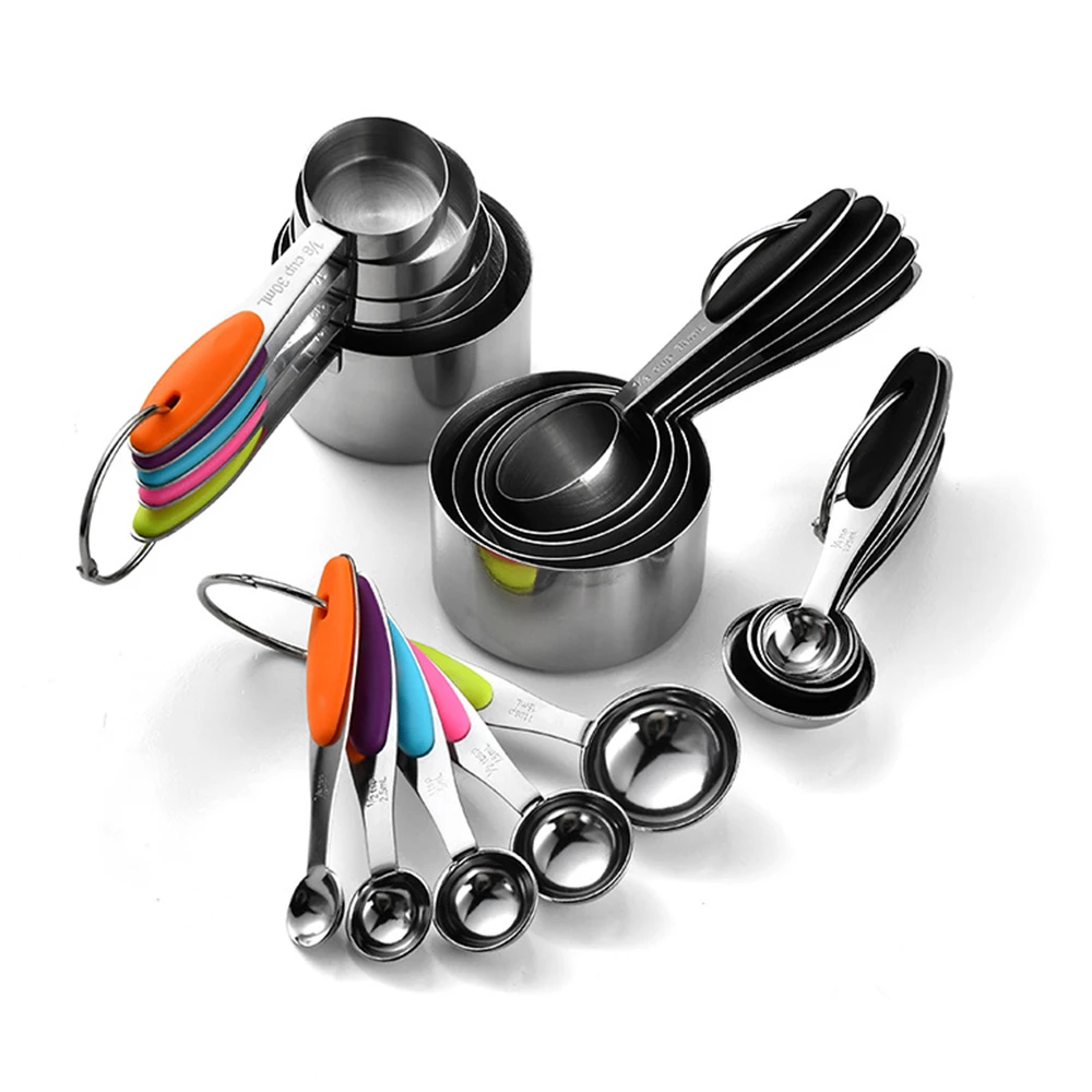Kitchen Baking Store - 5/10 stuks roestvrijstalen maatbekers en lepels