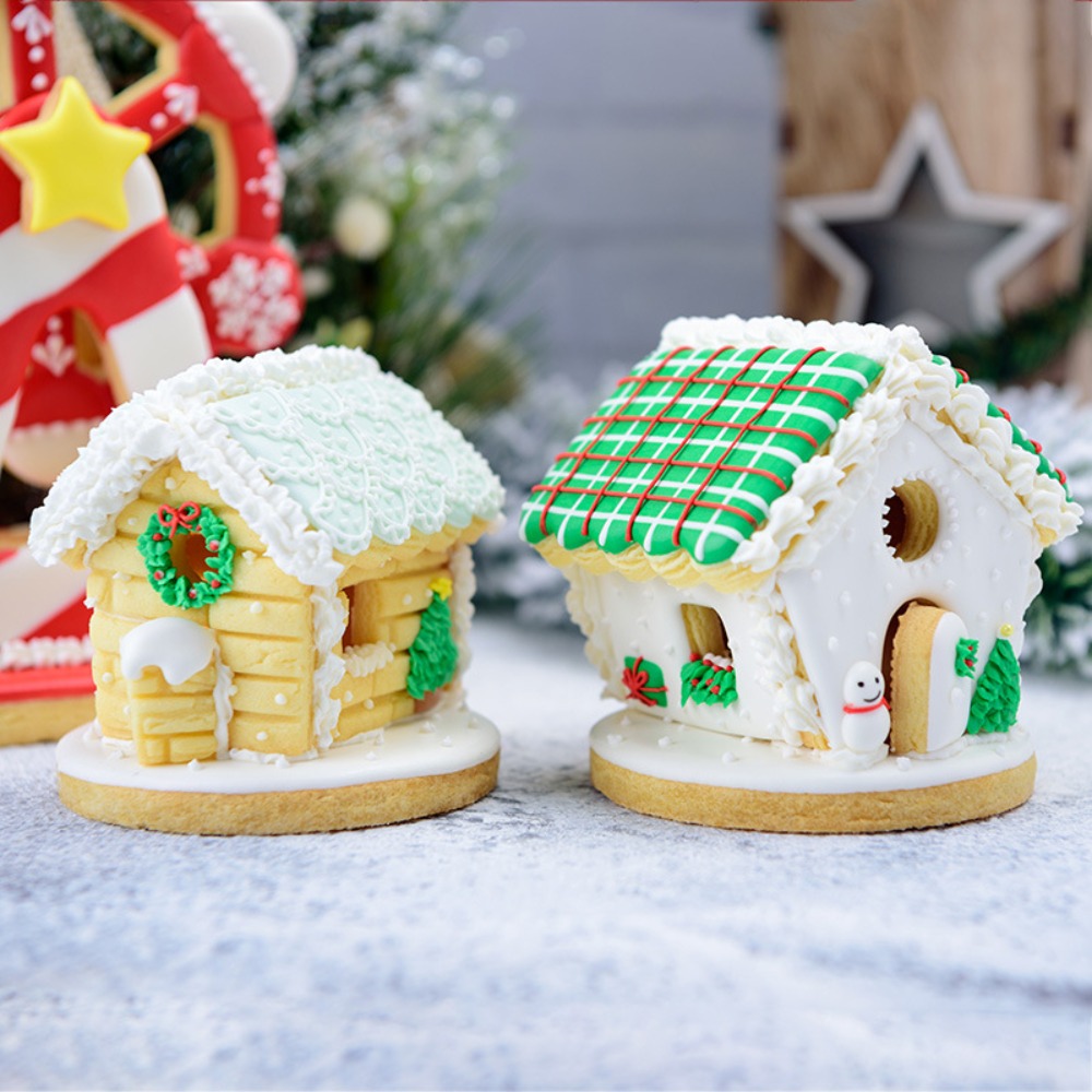 Kitchen Baking Cookies - 6-delige mini kerst gingerbread huisjes koekjesvormpjes
