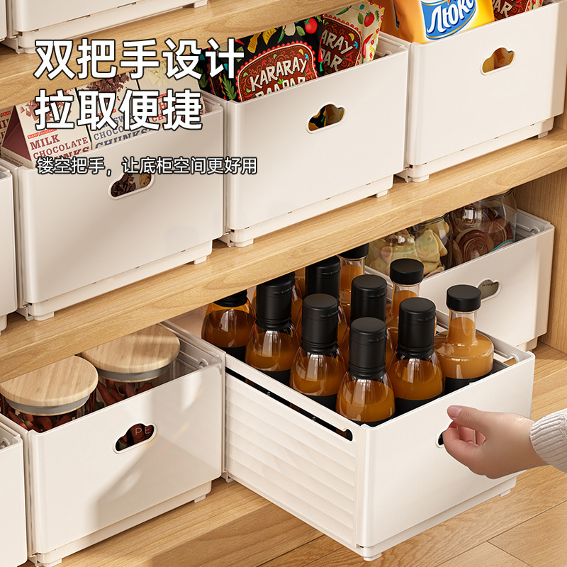 Kitchen Baking Tray Storage - Nieuwe intrekbare lade-organizer, lengte verstelbaar, opbergbox