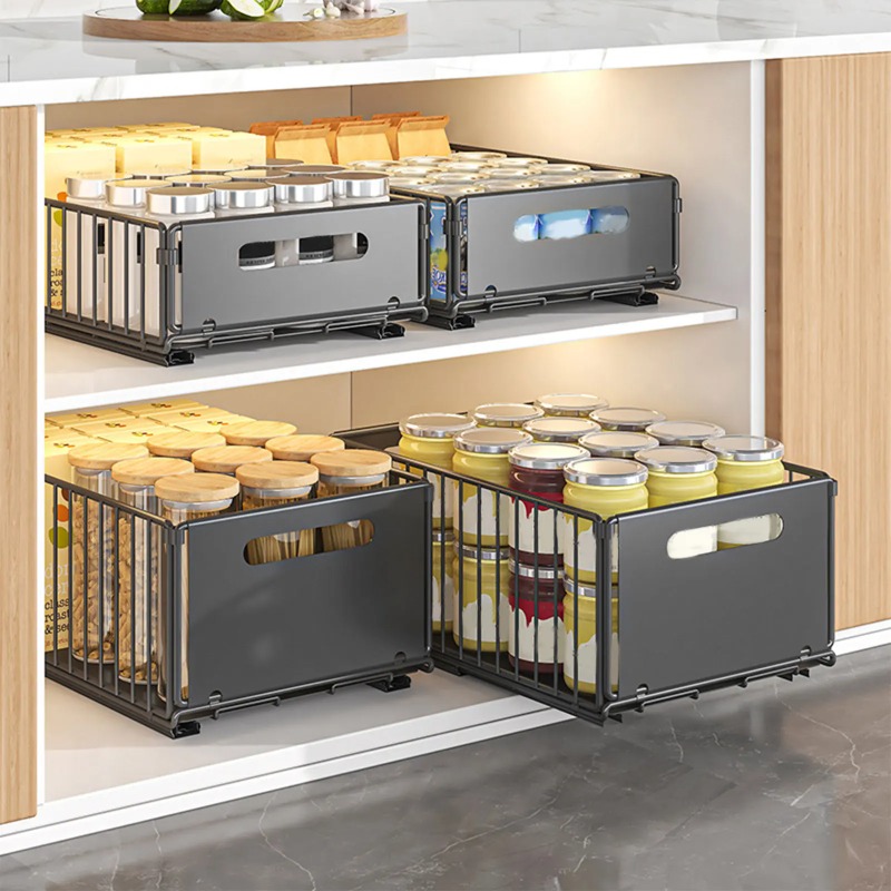 Kitchen Baking Tray Storage - 1 stks keukenopbergrek met schuifrails uittrekbare