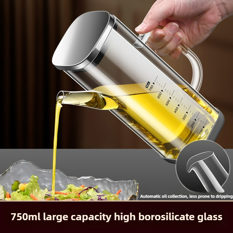 Kitchen Baking Essentials - Hoge borosilicaatglas oliefles Keuken Essentiële niet-druppeloliefles