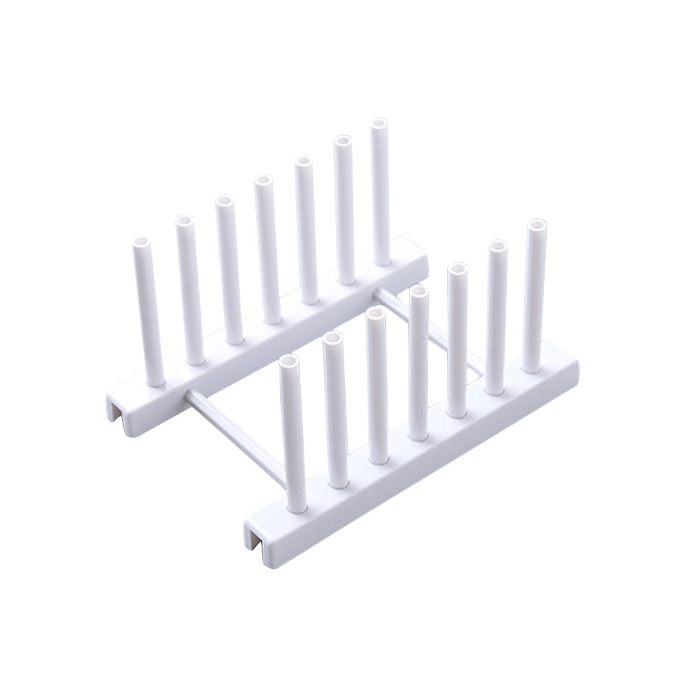 Kitchen Baking Sheet Organizer - Wit plastic afdruiprek keukenopbergorganizer voor borden,
