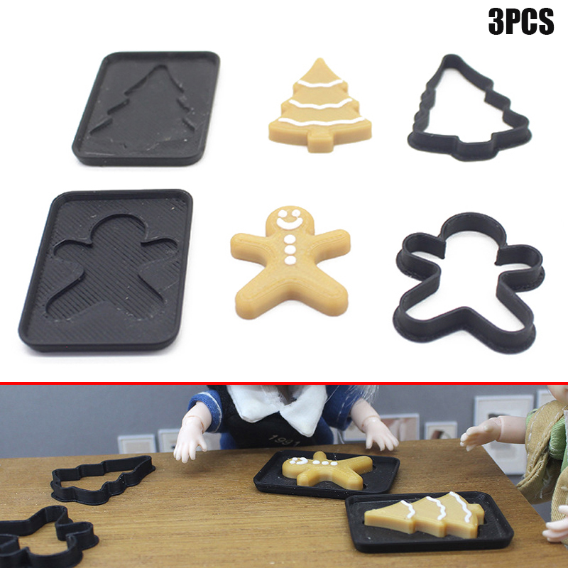 Kitchen Baking Cookies - 3 STKS Miniatuur Menselijke Gingerbread Man