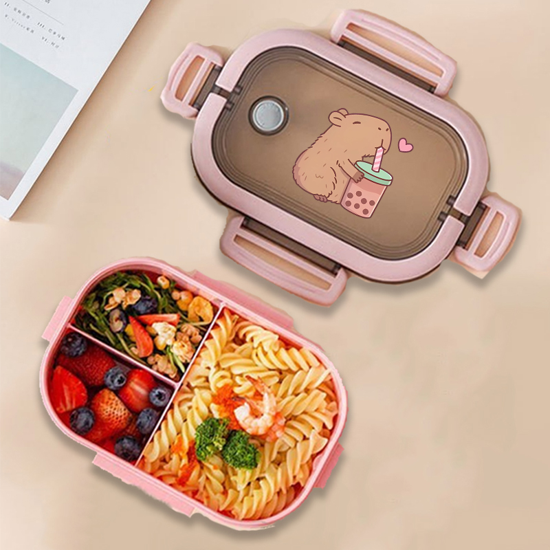 Kitchen Baking Tray Storage - Capybara Bento Lunchbox Anime Dieren Print
