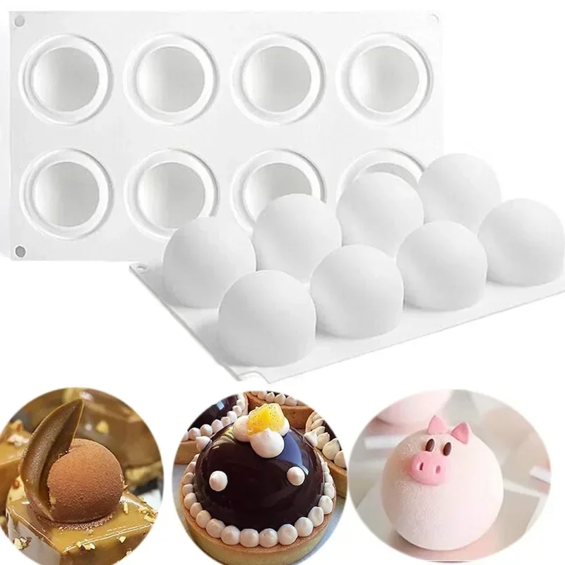 Kitchen Baking Store - 3D Bol Siliconen Mal Voor Mousse