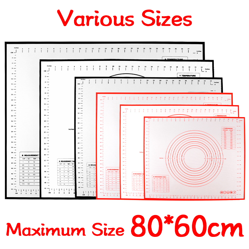 Kitchen Roll Baking - Oversized 80/70/60Cm Siliconen Bakmat Rollende Kneedpad
