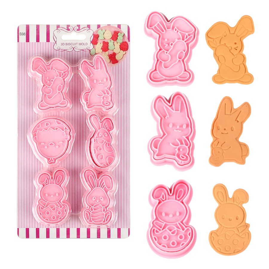 Kitchen Baking Cookies - 6 stks/set Paashaas Cookie Cutters Keuken
