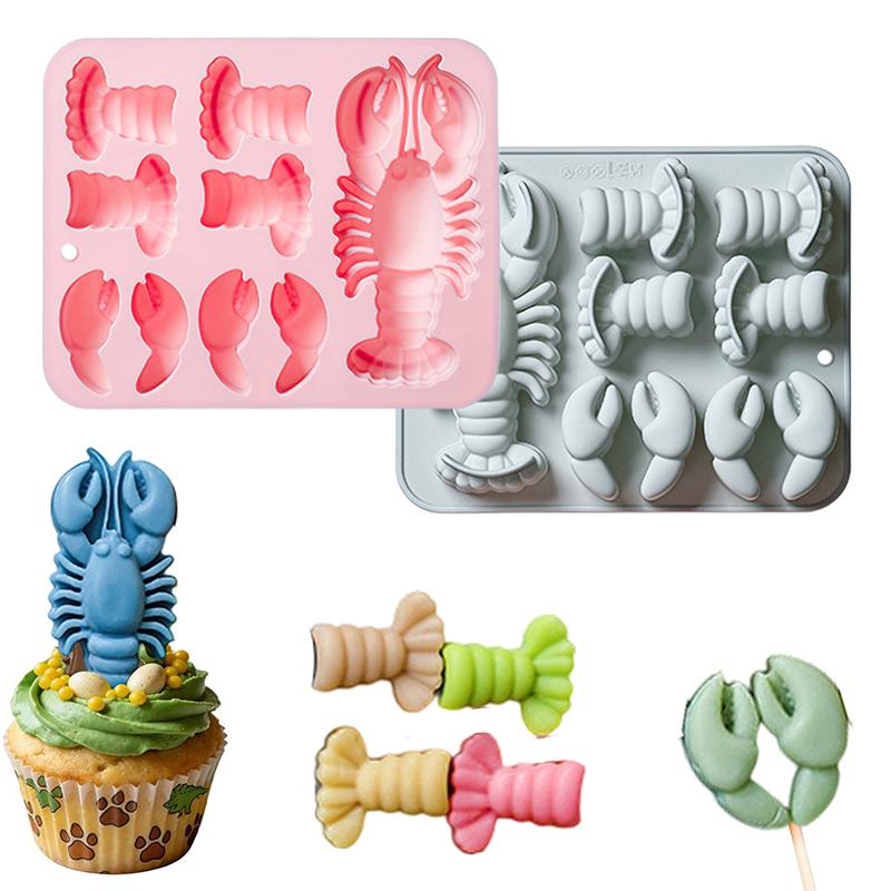 Kitchen Baking Cake - Kreeft siliconen chocoladevorm Flexibele bakvorm voor
