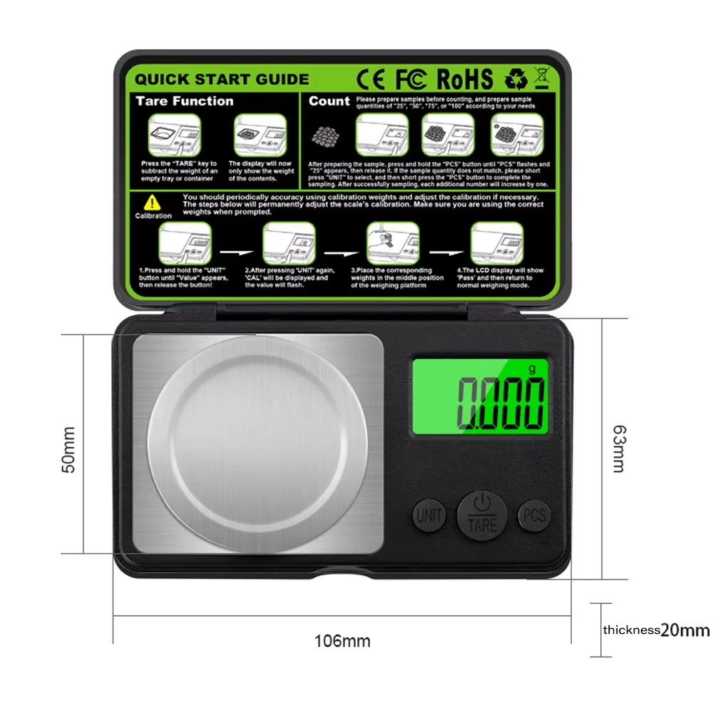 Kitchen Baking Scale - Mini Digitale Weegschaal Sieraden Milligram Weegschalen