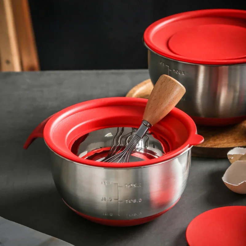 Kitchenaid Baking Bowl - Mengkom Diepe roestvrijstalen keukenkommen IJsbalhulp Bakgereedschap