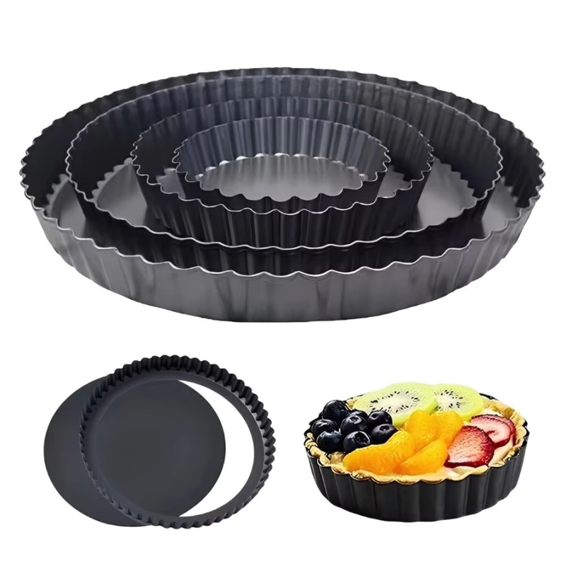 Kitchen Appliances For Baking - 1-delige verwijderbare taartvorm met gegroefde bodem,