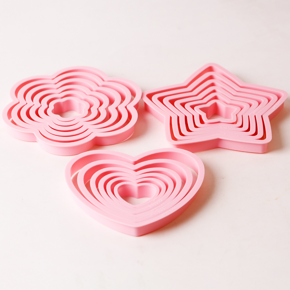 1 set/3 sets roze hart ster bl - Kitchen Baking Cookies recensie en prijs