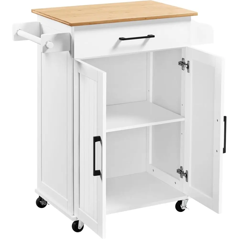 Witte rollende keukenwagen met - Kitchen Q recensie en prijs