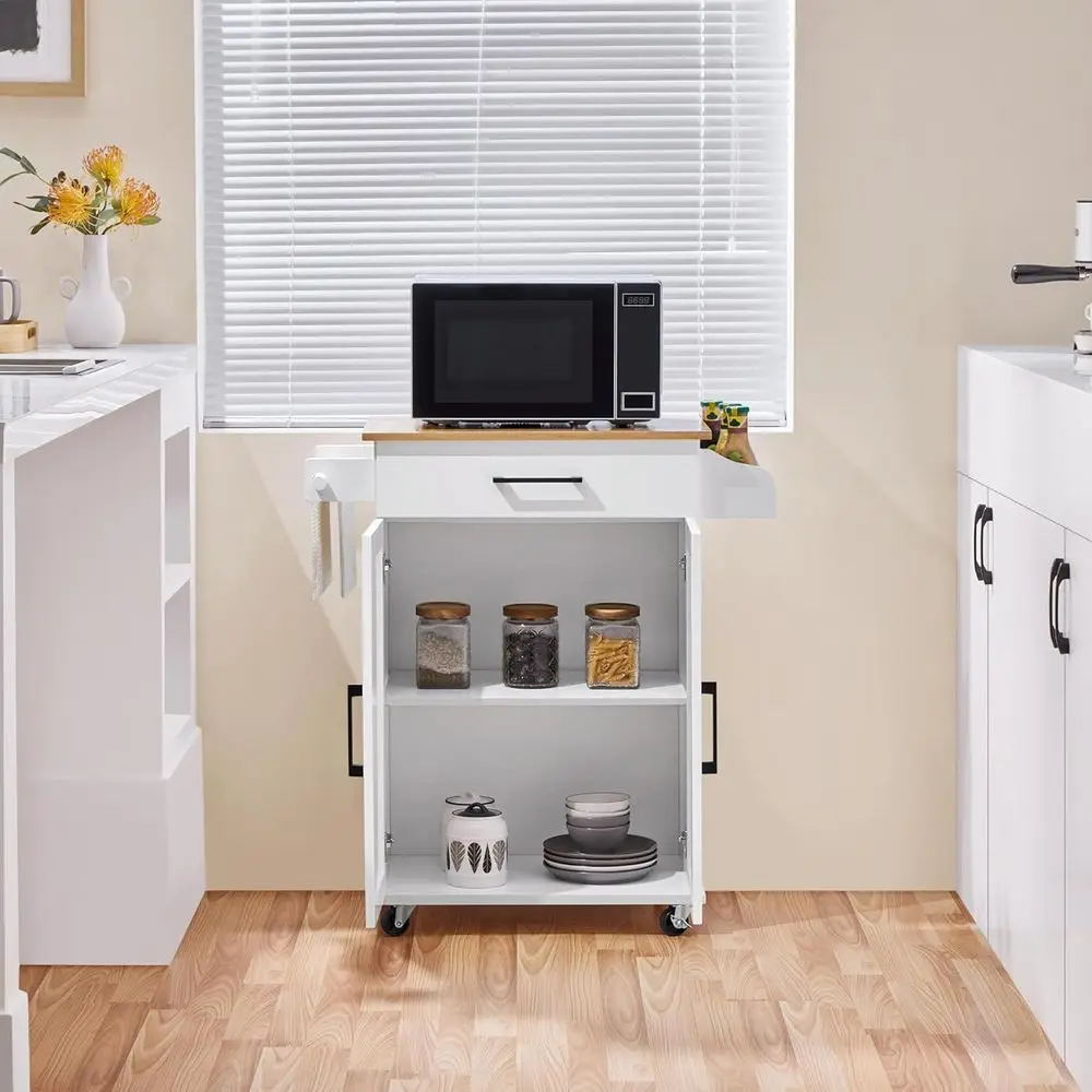 Witte rollende keukenwagen met - Kitchen Q recensie en prijs