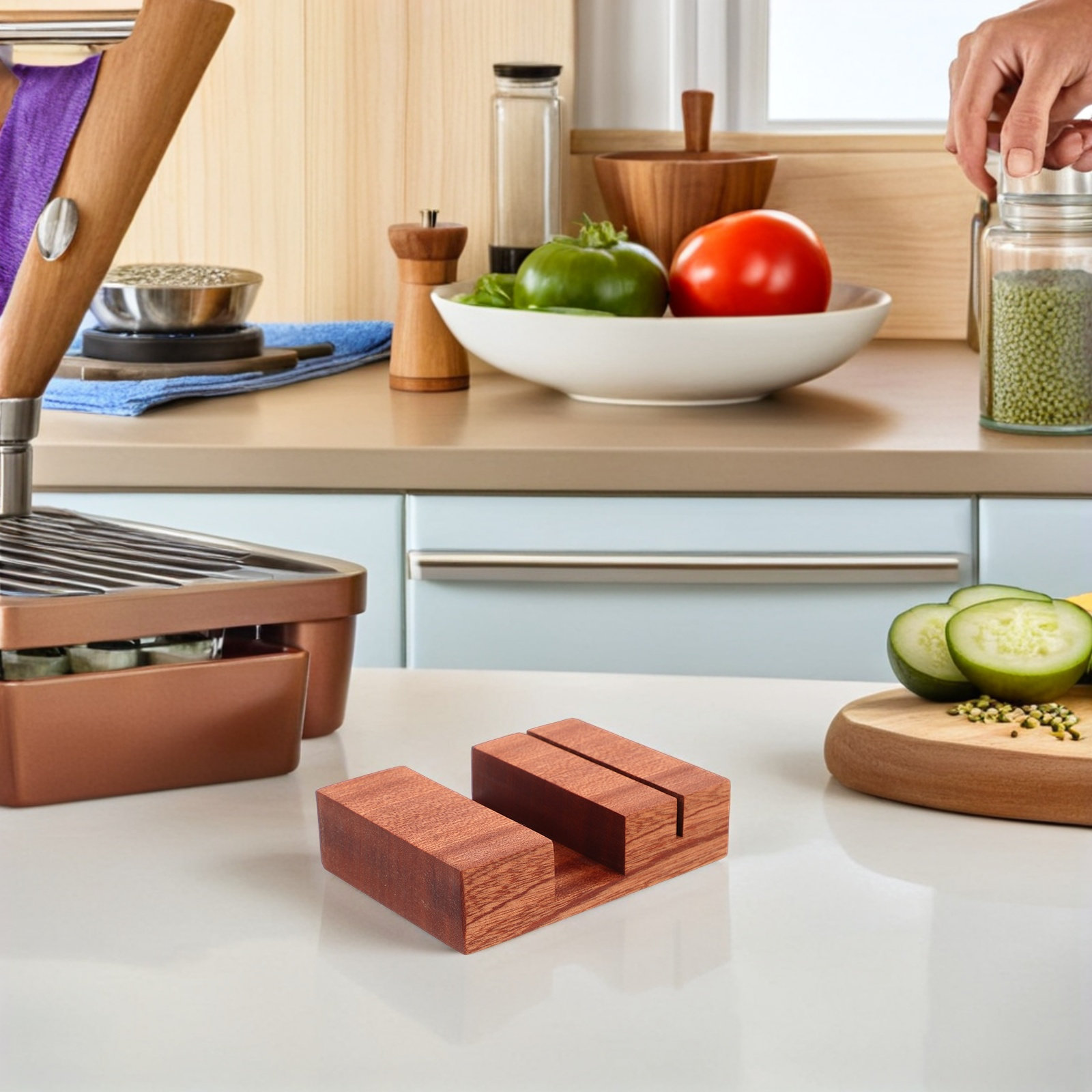 Houten potdekselhouder, vrijst - Kitchen Baking Sheet Organizer recensie en prijs
