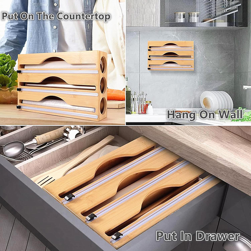 3-in-1 bamboe folie snijdoos,  - Kitchen Baking Tray Storage recensie en prijs