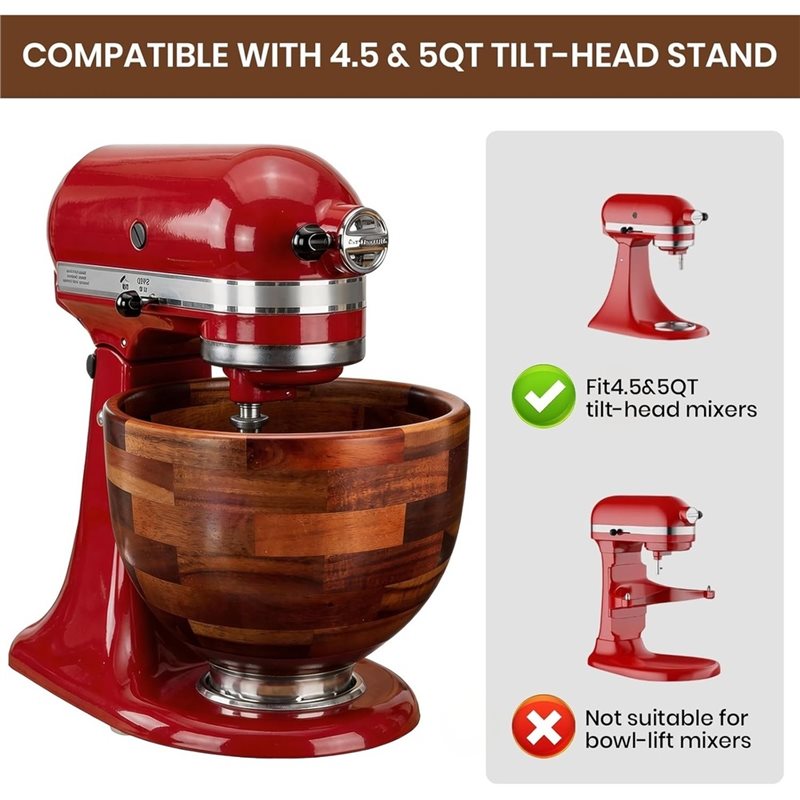 ABGH-Houten mengkom voor Kitch - Kitchenaid Baking Bowl recensie en prijs
