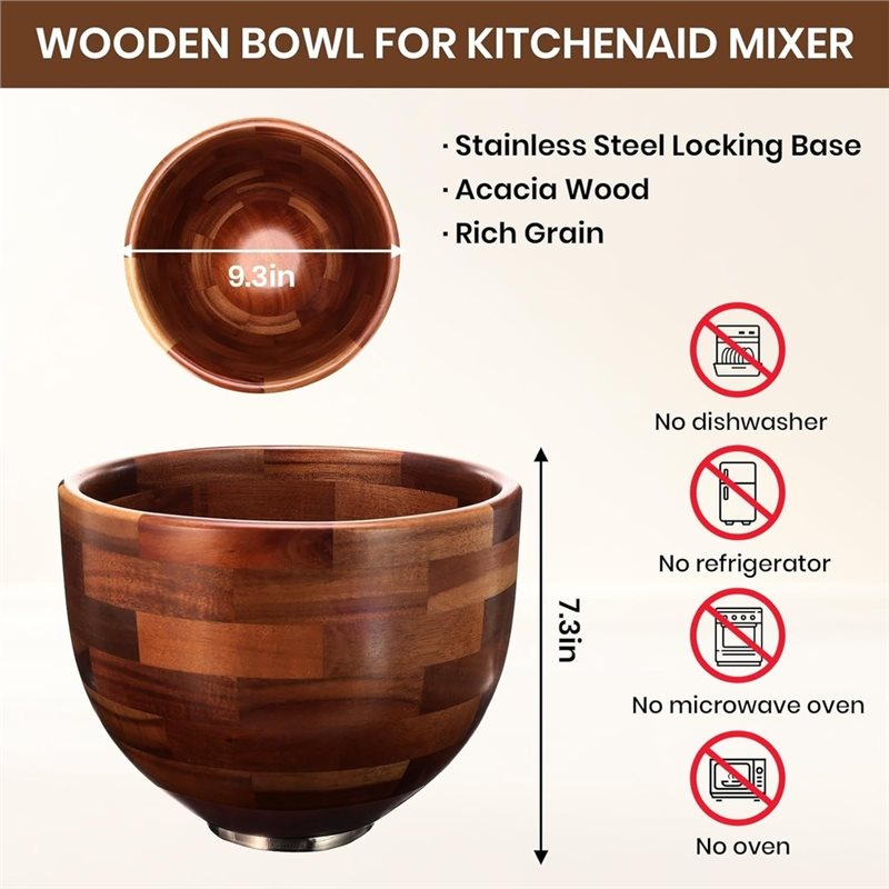 ABGH-Houten mengkom voor Kitch - Kitchenaid Baking Bowl recensie en prijs