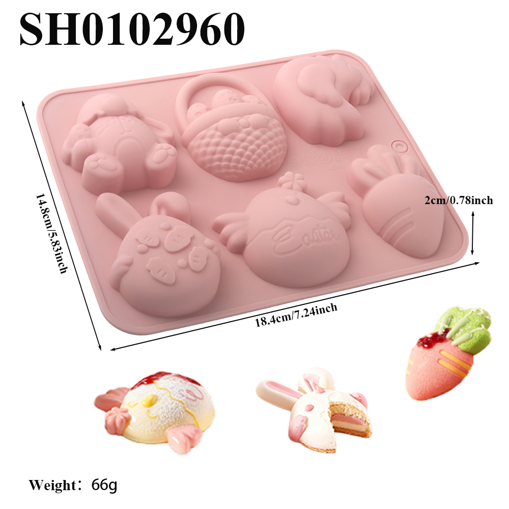 Pasen siliconen cakevorm 6-cel - Baking Kitchen Design recensie en prijs