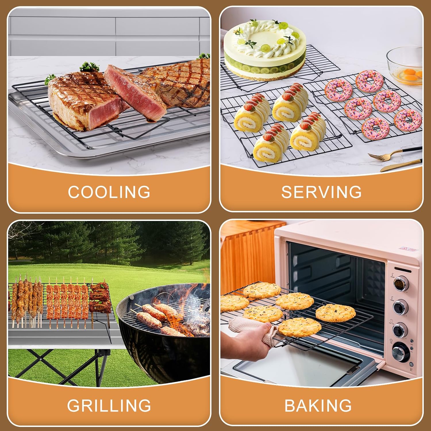 3-Tier Koelrekken, Stapelbare  - Kitchen Baking Rack recensie en prijs